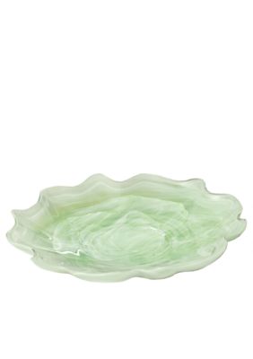 Home Accents Green Scallop Platter - Online Only