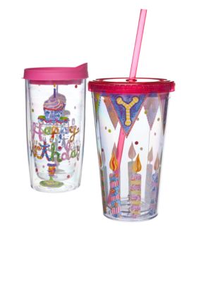 Home Accents Happy Birthday Drinkware Gift Set