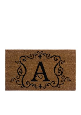 Home Accents Monogram Coir Mat