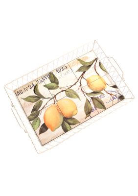 Home Accents Lemon Large Serving Tray 