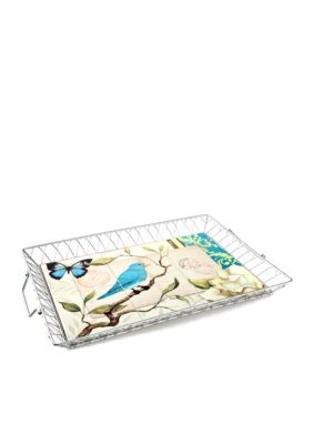 Home Accents Blue Bird Large Serving Tray