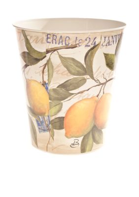 Home Accents Lemon Waste Basket 