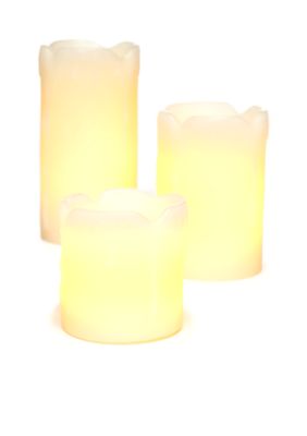 inglow 3-pack Mini Melting Pillar Flameless Candles