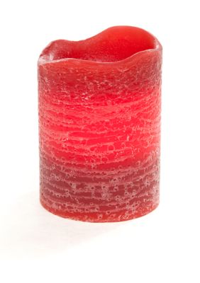inglow&reg; 4-in. Pillar Pomegranate Flameless Candle