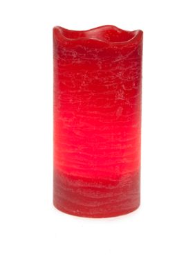 inglow&reg; 6-in. Pillar Pomegranate Melted Flameless Candle