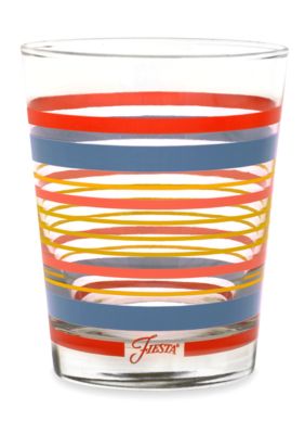 Fiesta Striped Double Old-Fashioned Glass