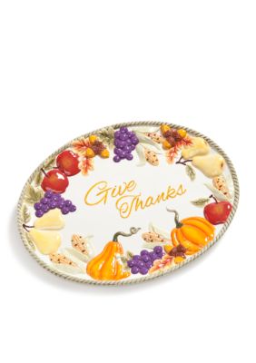Home Accents® Give Thanks Oval Platter