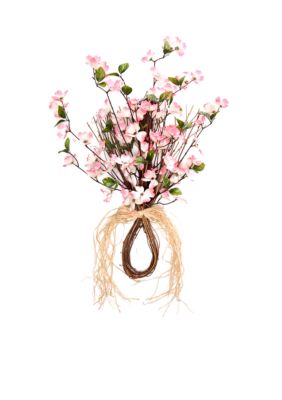 Home Accents Pink Dogwood Teardrop Swag
