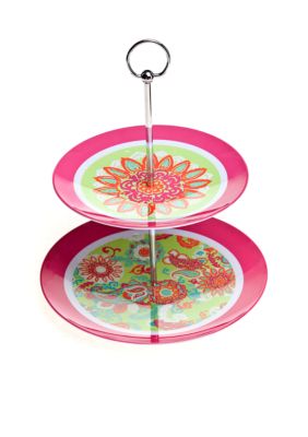 Home Accents Paisley 2 Tier Patterned Server