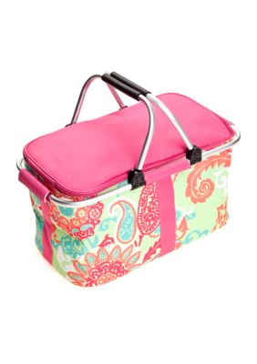 Home Accents Insulated Paisley Picnic Basket
