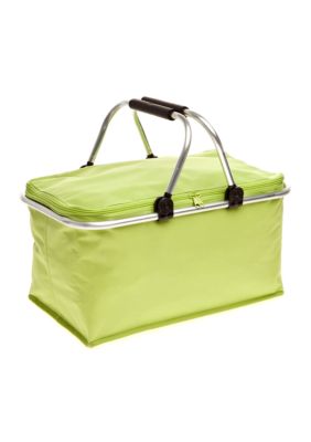 Home Accents Green Non-insulated Picnic Basket