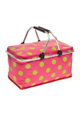 Home Accents&reg; Polka Dot Non-insulated Picnic Basket