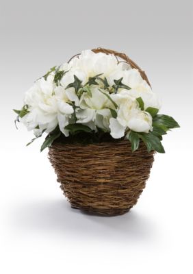 Home Accents&reg; White Peony basket