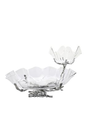 Arthur Court Grape Chip & Dip with Acrylic Bowls