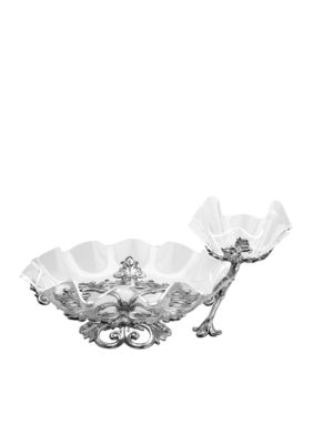 Arthur Court Fleur-De-Lis Chip And Dip With Acrylic Bowl