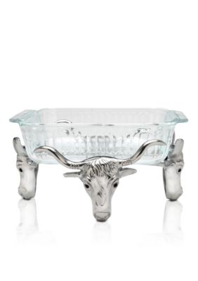 Arthur Court Longhorn Casserole with 2 Qt. Square Pyrex