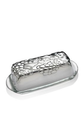 Arthur Court Grape Covered Butter Dish