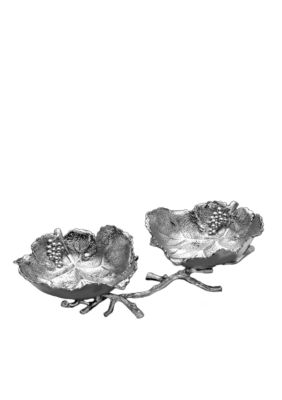 Arthur Court Grape Leaf 2- Bowl Server