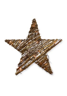 Shea's Wildflower Company 20-in. Natural Twig Lighted Star