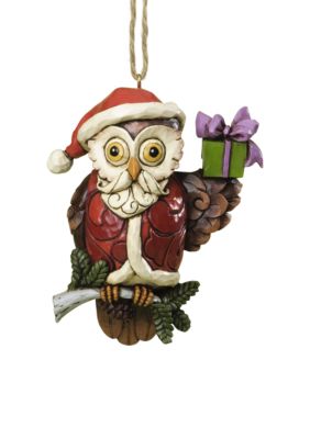 Jim Shore Owl Santa Ornament