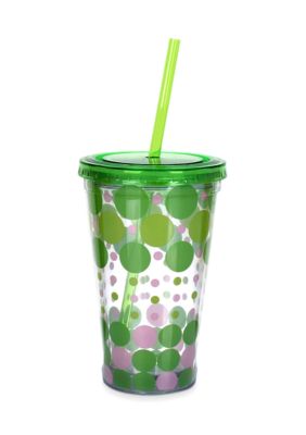 Clay Art Green Dot Giraffe 16-oz. Tumbler  