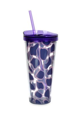 Clay Art Purple Giraffe 22-oz. Tumbler
