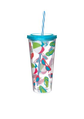 Clay Art Hangin' Flipflop 22-oz. Tumbler with Straw
