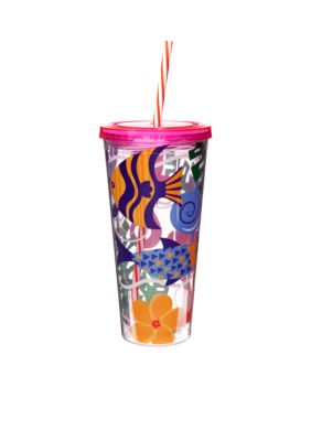 Clay Art Sea Life 22-oz. Tumbler with Straw