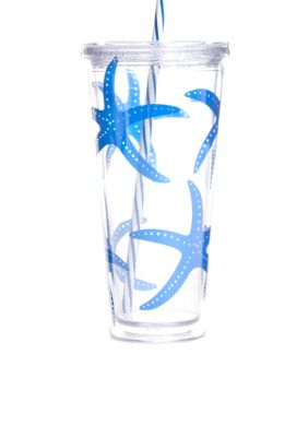 Clay Art Coastal Starfish 22-oz. Tumbler With Straw