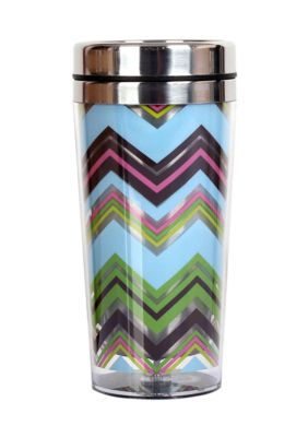 Clay Art Zig Zag Stainless Steel 14 oz Travel Tumbler