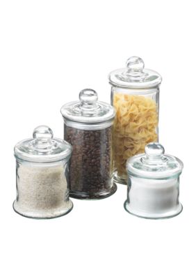 Anchor Hocking Glass 4-Piece Ball Canister Set