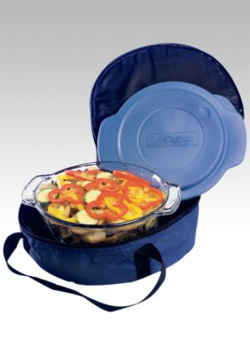 Anchor Hocking Glass 2 qt. Take N Carry Portable Casserole Set