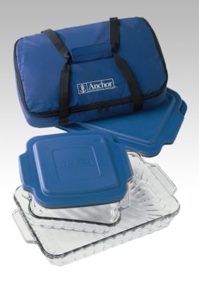 Anchor Hocking Glass 6 pc.  Portable Bakeware Set