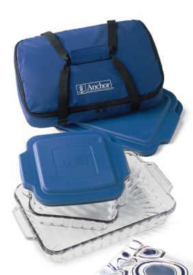 Anchor Hocking Glass 6PC Bake N Take Bakeware Set