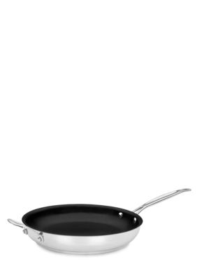 Cuisinart Chef's Classic Non-Stick Stainless 12in. Open Skillet with Helper Handle 72230HNS