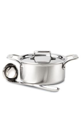 All-Clad Brushed d5 3-qt. Soup Pot with Lid and Ladle