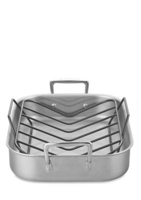 Le Creuset Large Stainless Steel Roasting Set with Non Stick Rack - Online Only
