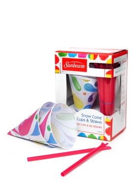 Sunbeam Snow Cone Cups & Staws