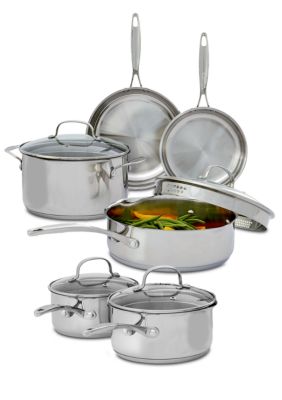 Biltmore For Your Home Gourmet 10-piece Stainless Steel Cookware Set