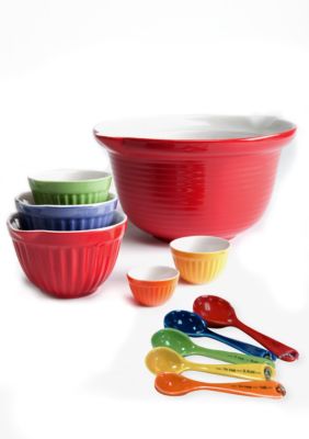 Cooks Tools 11 Piece Multi Color Ceramic Mix And Measure Set