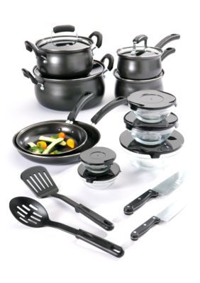 Cooks Tools 19-Piece Carbon Steel Cookware Set - Black