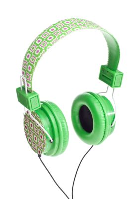 Vivitar iNeeda Printed Headphones Pink & Green Floral
