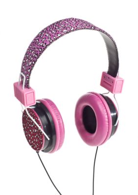 Vivitar iNeeda Headphones Pink/Leopard Print