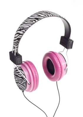 Vivitar iNeeda Headphones Zebra with Pink