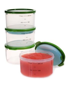 Fit & Fresh Starts Smart Portions 1-Cup Chilled Containers 4 Piece Set - Online Only