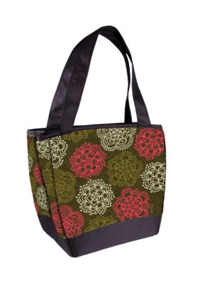 Fit & Fresh Hyannis Olive Floral Lunch Bag with Lunch on the Go Kit