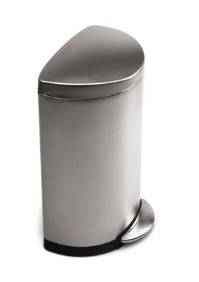 Simplehuman 40 Liter Semi-Round Step Trash Can - Brushed Stainless