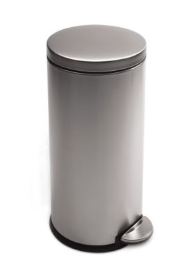 Simplehuman 35 Liter Round Step Trash Can - Brushed Stainless