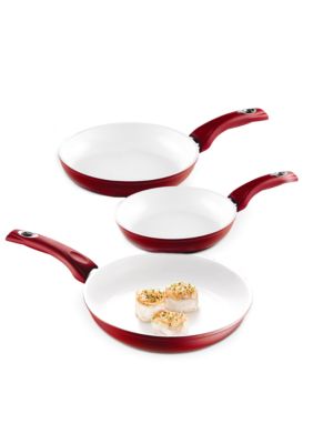 Bialetti Aeternum 3pc Red Saute Pan Set 