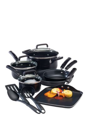 T-fal Signature 12 pc Black Non-stick Cookware Set